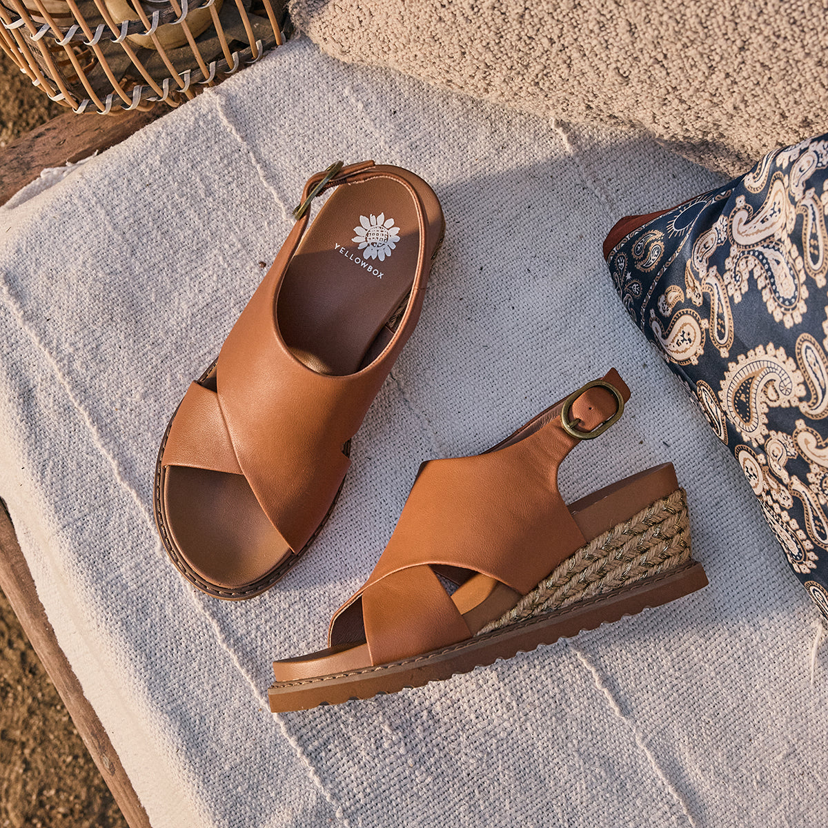 Yellow Box Footwear Discount | Missy Wedge Sandal - Tan