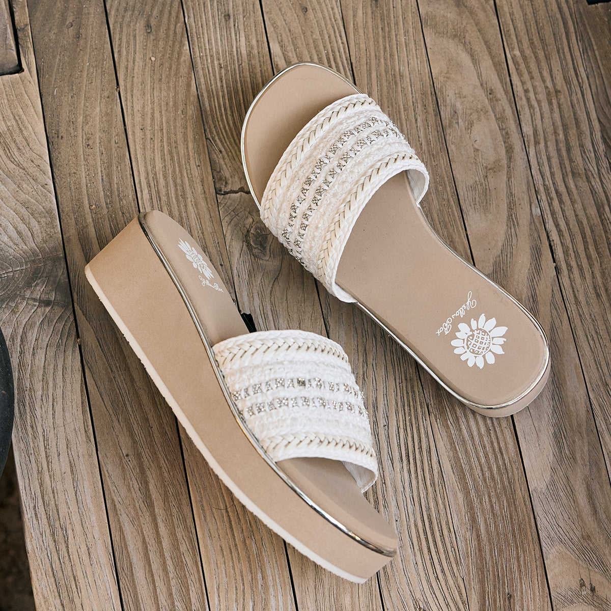 Yellow Box Footwear Exclusive | Guida Slide Sandal - White