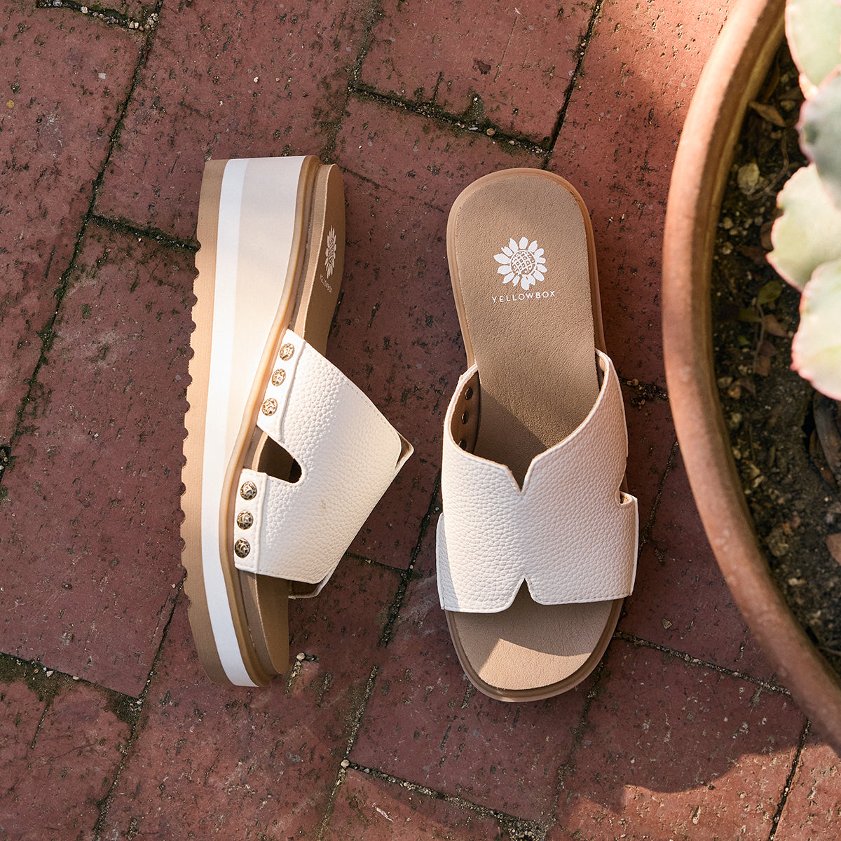 Yellow Box Footwear Deals | Alameda Wedge Sandal - Bone