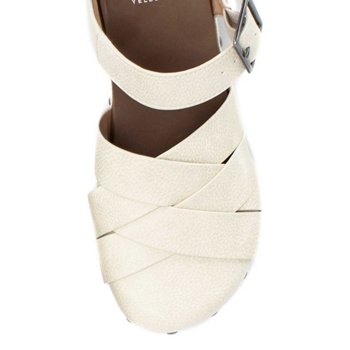 Yellow Box Footwear Essential | Rethel Flatform Clog - Bone