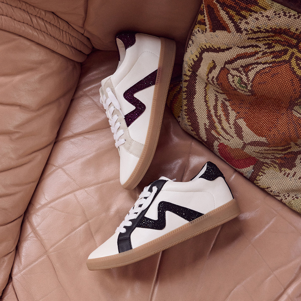 Yellow Box Footwear Special Offer | Ziti Crystal Sneaker - Natural