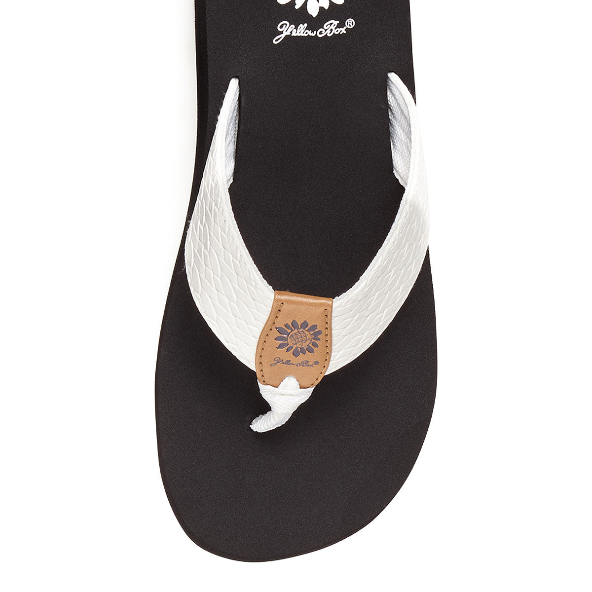 Yellow Box Footwear Featured | Flax Flip Flop - White