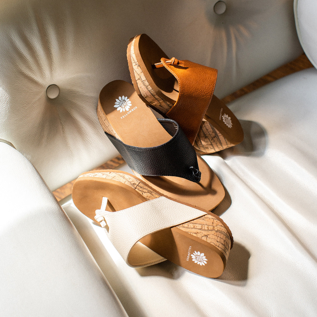 Yellow Box Footwear Essential | Carily Wedge Sandal - Ivory