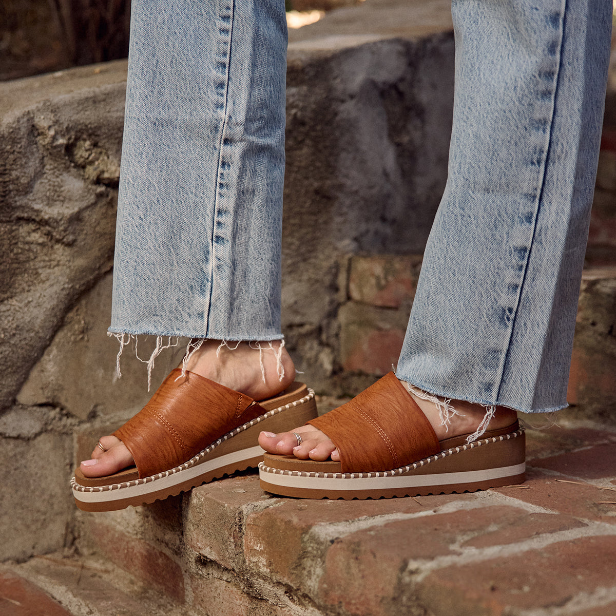 Yellow Box Footwear Trending | Ayama Wedge Sandal - Taupe