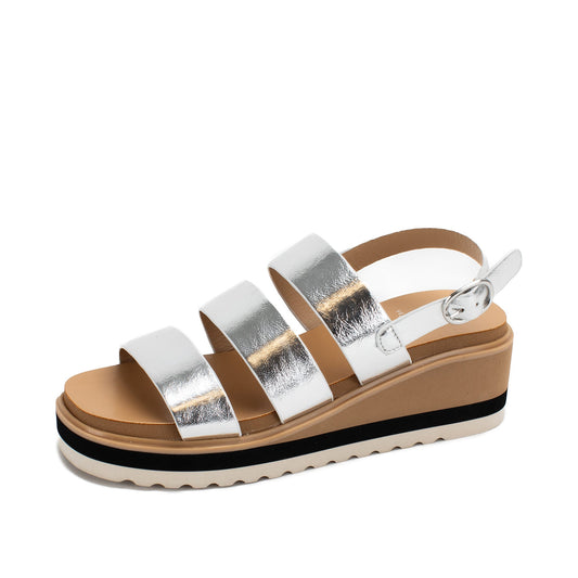 Yellow Box Footwear Featured | Andaya Wedge Sandal - Silver