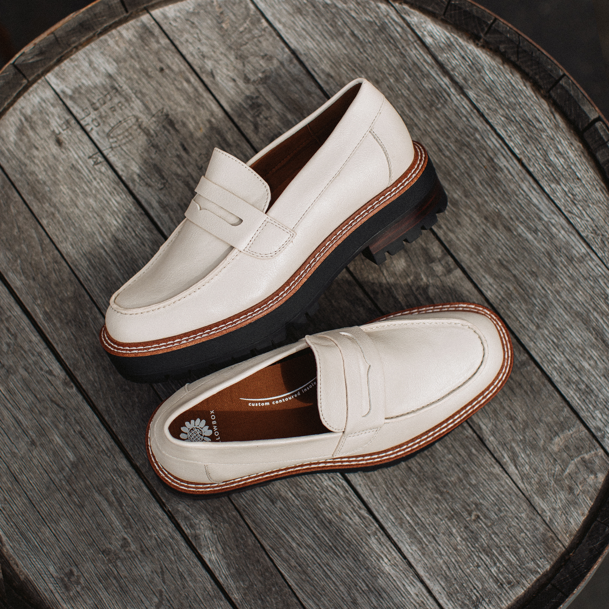 Yellow Box Footwear Exclusive | Sherry Lug Sole Loafer - Ivory