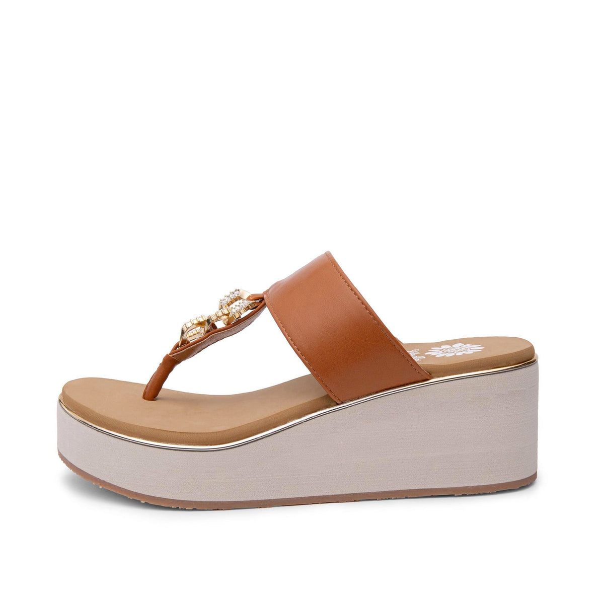Yellow Box Footwear Trending | Darcy Wedge Sandal - White