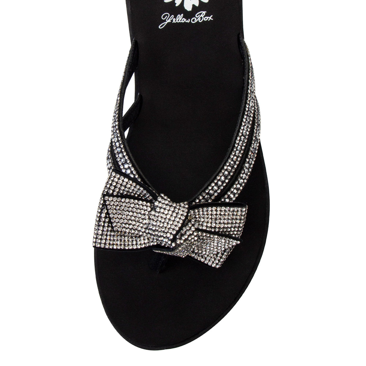 Yellow Box Footwear Recommended | Donna Crystal Bow Sandal - Black