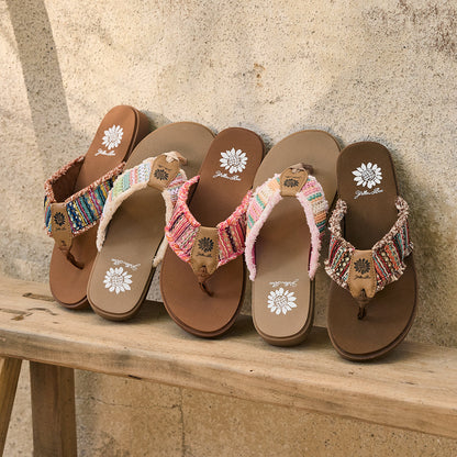 Yellow Box Footwear Featured | Flappy Sandal - Pink Multi