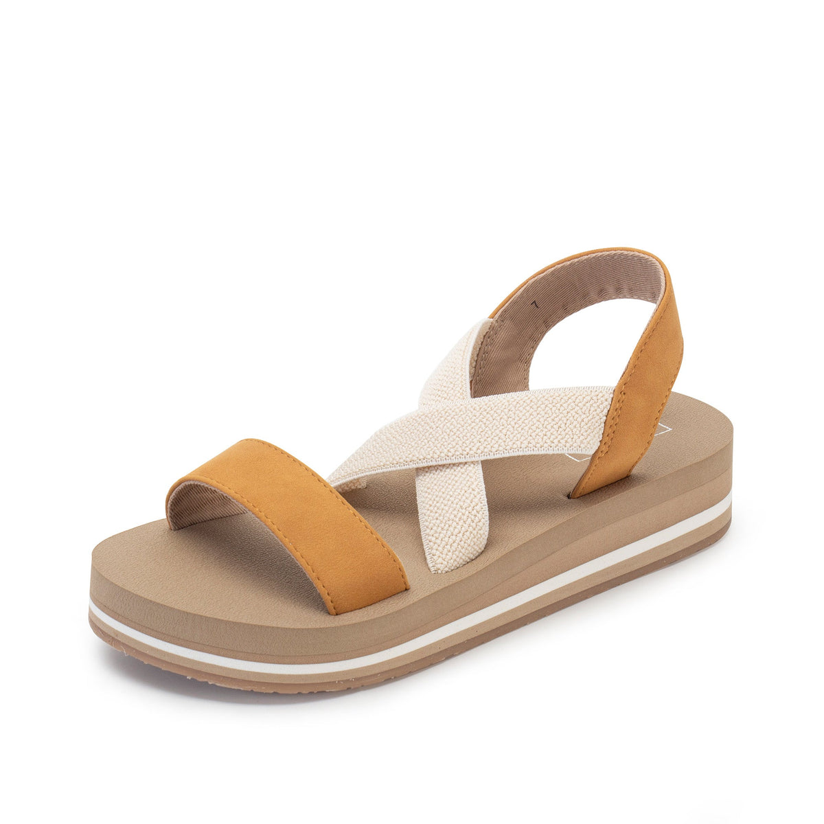 Yellow Box Footwear Signature | Manuela Flatform Sandal - Camel