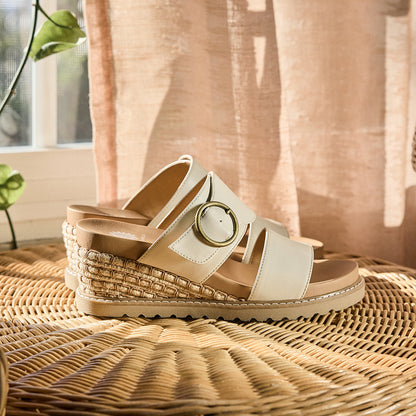 Yellow Box Footwear Top Pick | Marco Wedge Sandal - Ivory