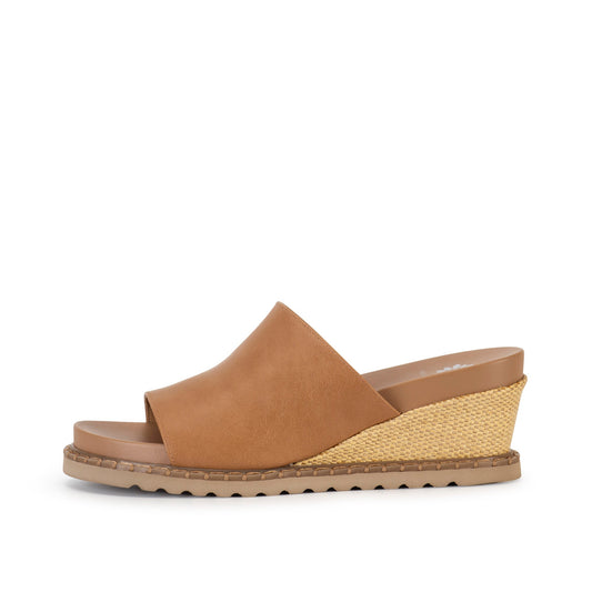 Yellow Box Footwear Best Price | Marcie Wedge Sandal - Light Tan