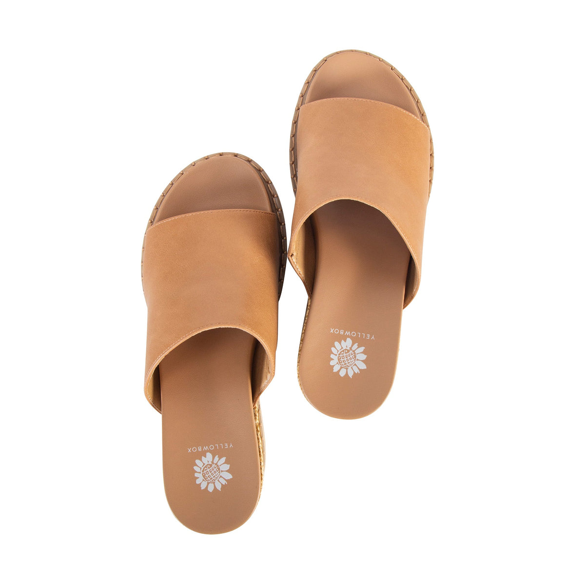 Yellow Box Footwear Best Price | Marcie Wedge Sandal - Light Tan