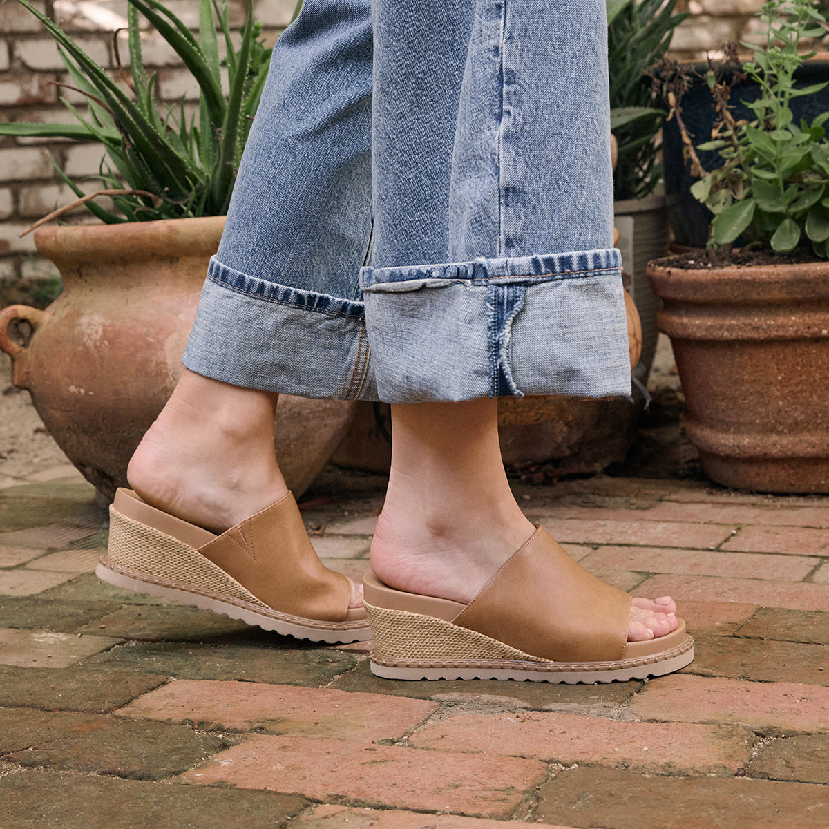 Yellow Box Footwear Best Price | Marcie Wedge Sandal - Light Tan