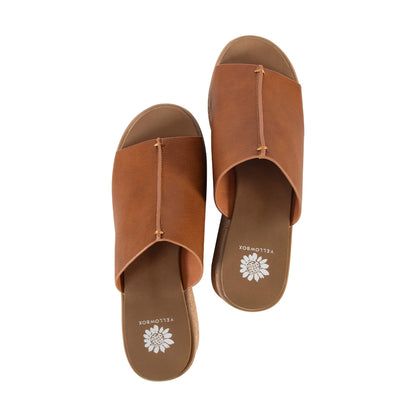 Yellow Box Footwear Classic | Vienna Cork Wedge Sandal - Tan