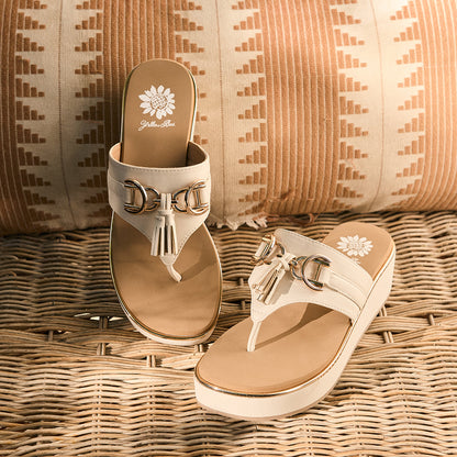 Yellow Box Footwear Special Offer | Geri Flatform Sandal - Ivory