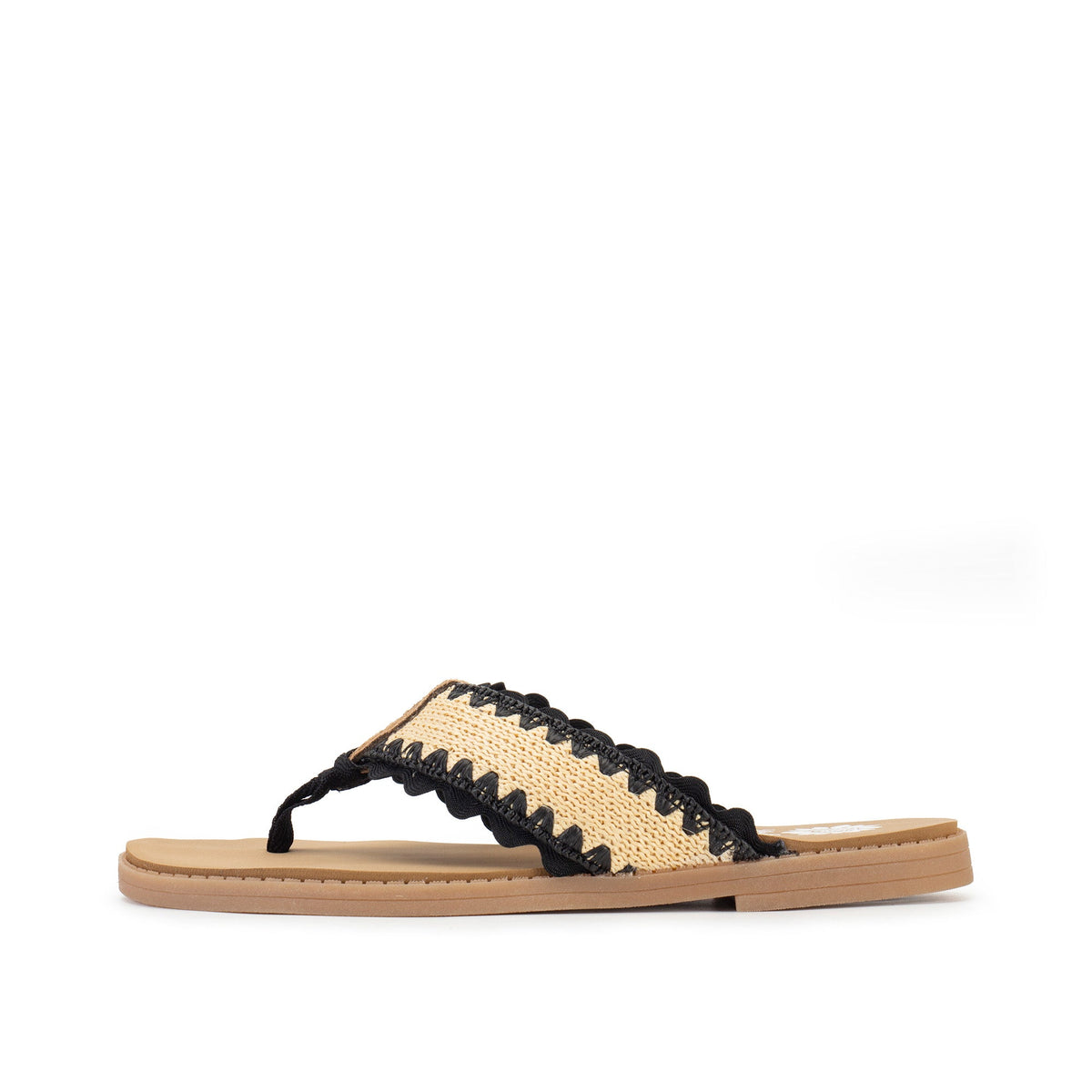 Yellow Box Footwear Customer Favorite | Irina Raffia sandal - Black Natural