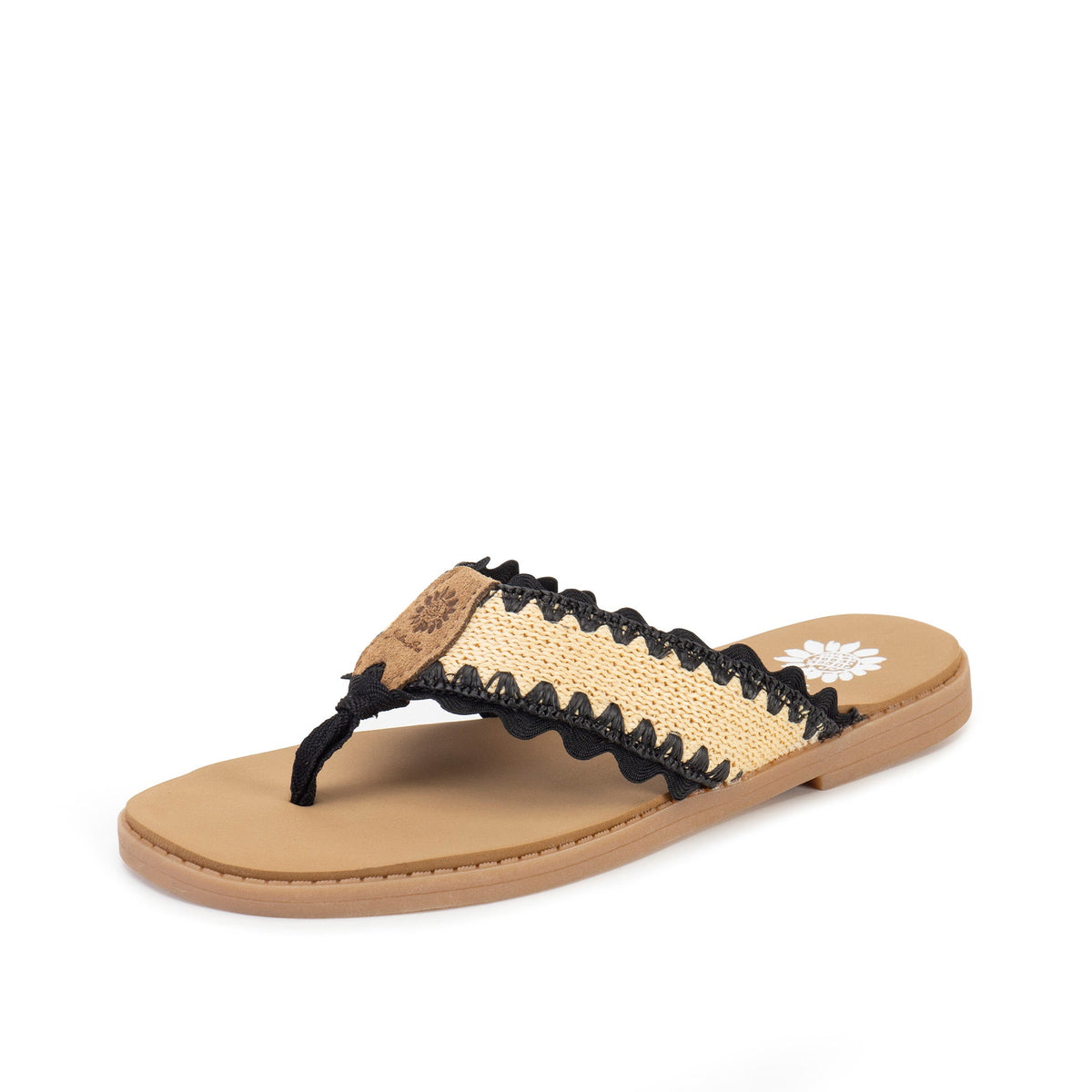 Yellow Box Footwear Customer Favorite | Irina Raffia sandal - Black Natural