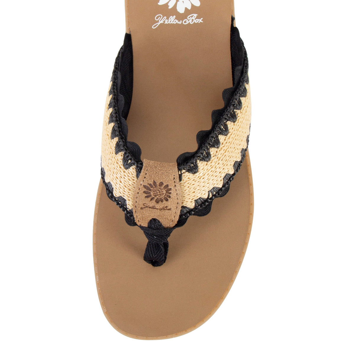 Yellow Box Footwear Customer Favorite | Irina Raffia sandal - Black Natural