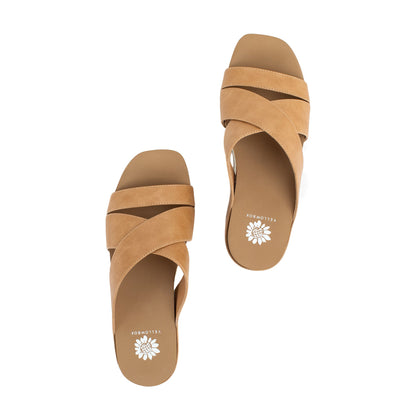 Yellow Box Footwear New | Chela Crossband Wedge Sandal - Sand