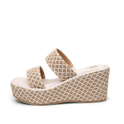 Yellow Box Footwear Quality | Tinley Wedge Sandal - Ivory