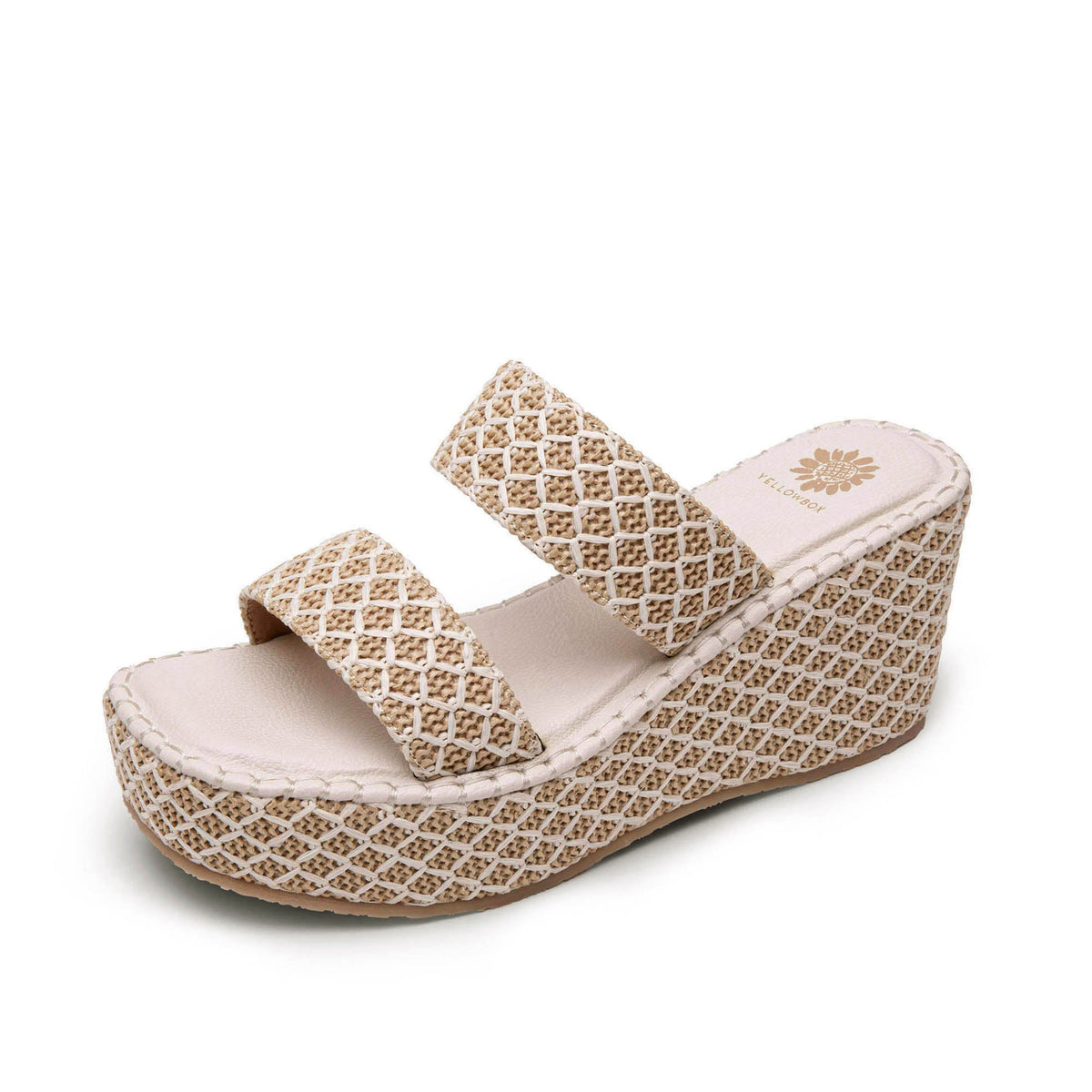 Yellow Box Footwear Quality | Tinley Wedge Sandal - Ivory