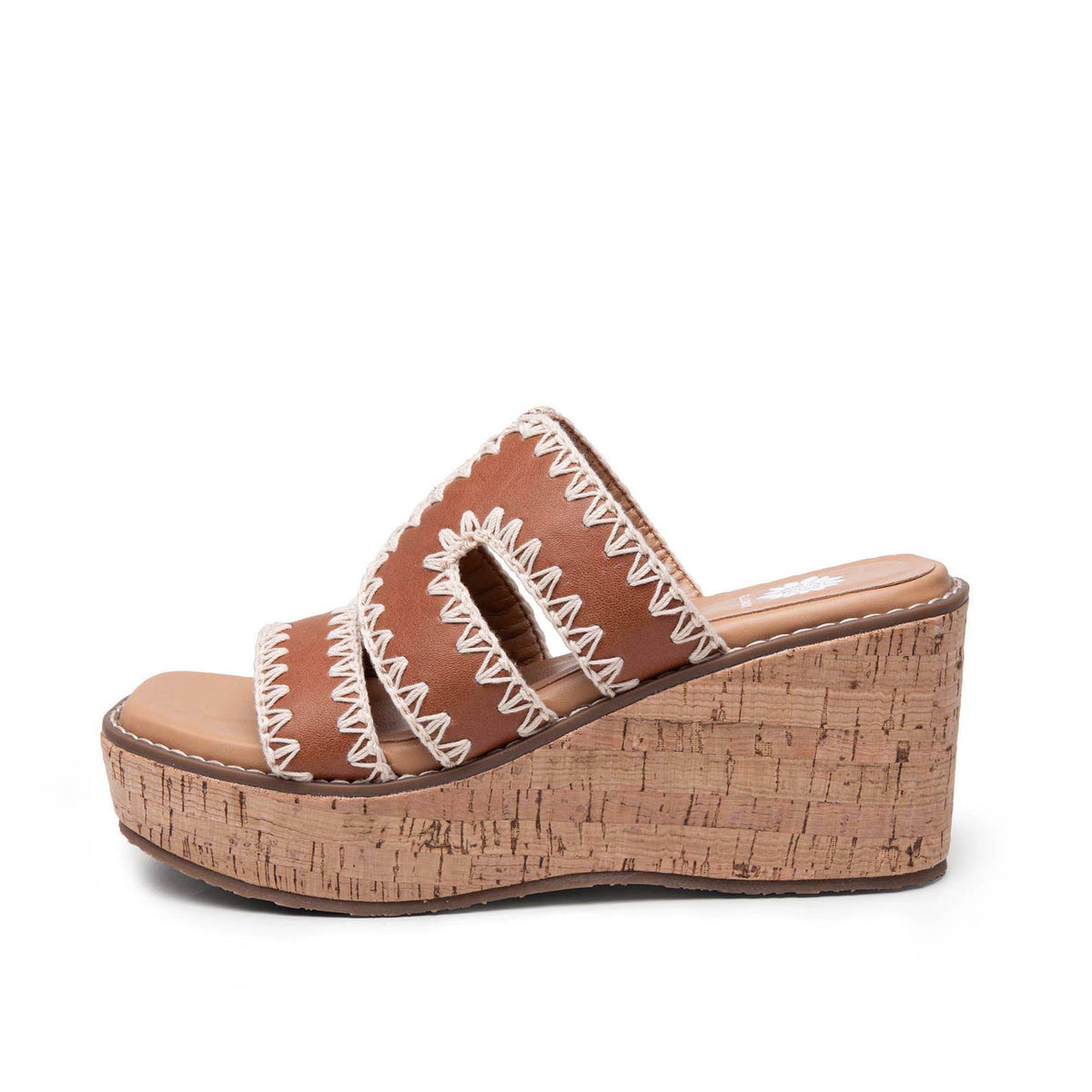 Yellow Box Footwear Sale | Tracie Cork Wedge Sandal - Tan