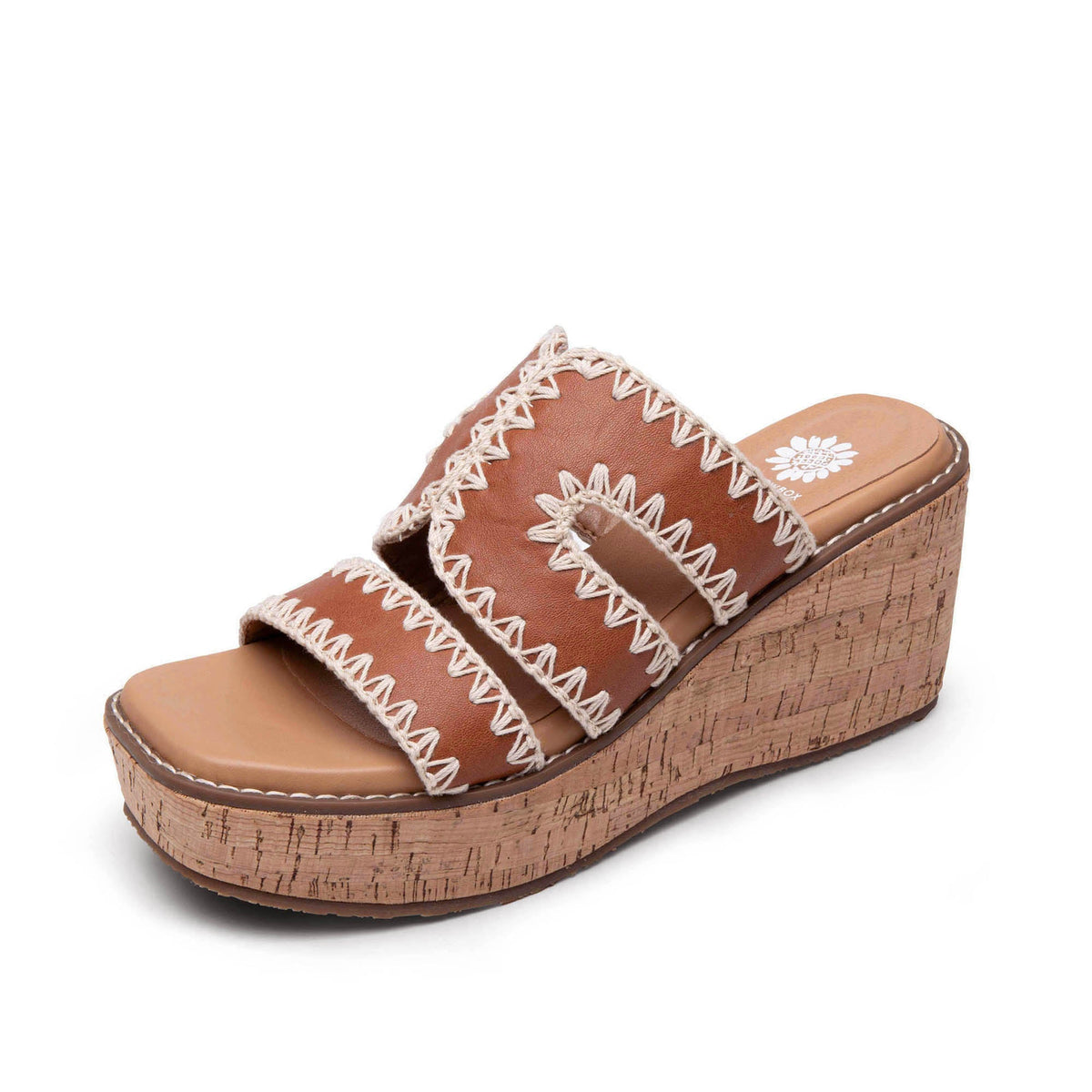 Yellow Box Footwear Sale | Tracie Cork Wedge Sandal - Tan