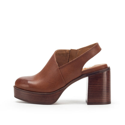 Yellow Box Footwear Best Seller | Laine Slingback Heel Clog - Chestnut
