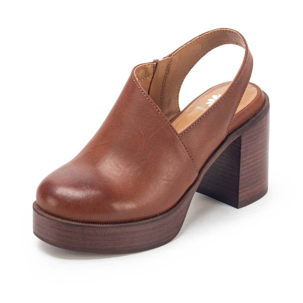 Yellow Box Footwear Best Seller | Laine Slingback Heel Clog - Chestnut