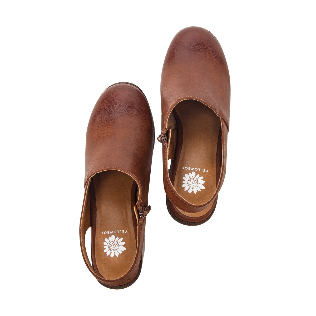Yellow Box Footwear Best Seller | Laine Slingback Heel Clog - Chestnut
