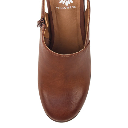 Yellow Box Footwear Best Seller | Laine Slingback Heel Clog - Chestnut