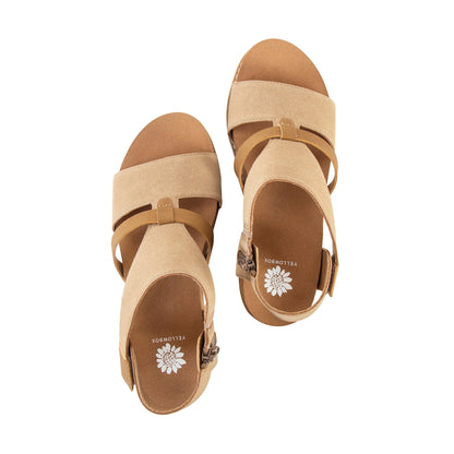 Yellow Box Footwear Signature | Adris Cork Wedge Sandal - Taupe
