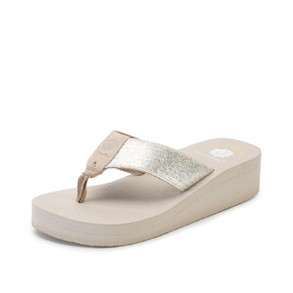 Yellow Box Footwear New | Leyla Wedge Sandal - Ivory