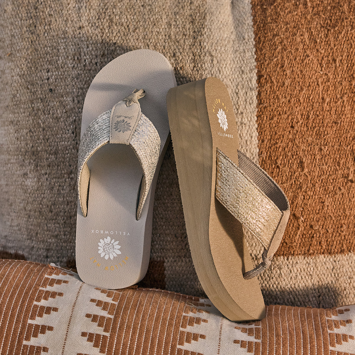 Yellow Box Footwear New | Leyla Wedge Sandal - Ivory