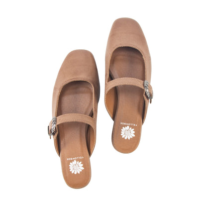 Yellow Box Footwear New | Calabar Mary-Jane Mule - Taupe