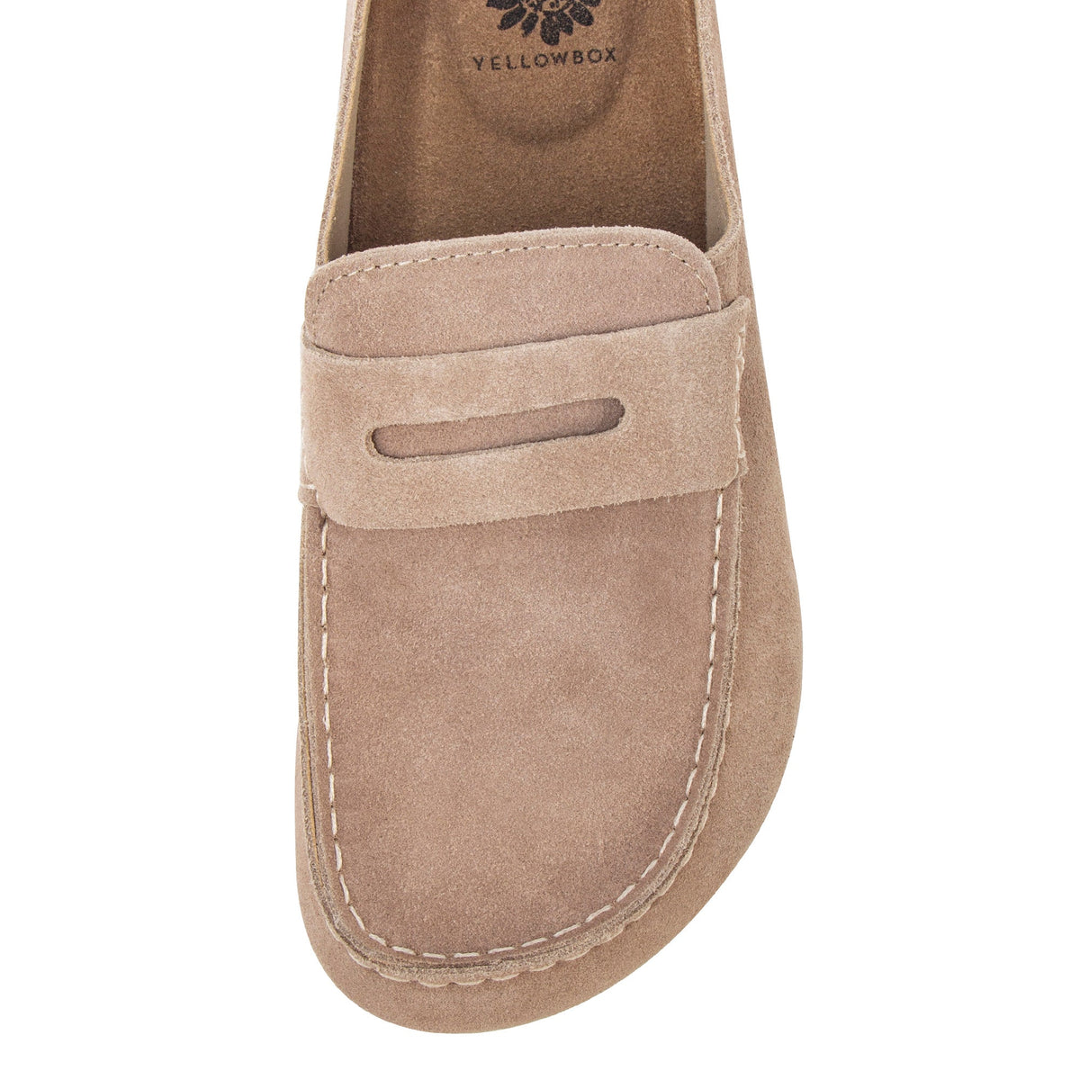 Yellow Box Footwear Everyday | Monina Suede Penny Loafer Clog - Sand