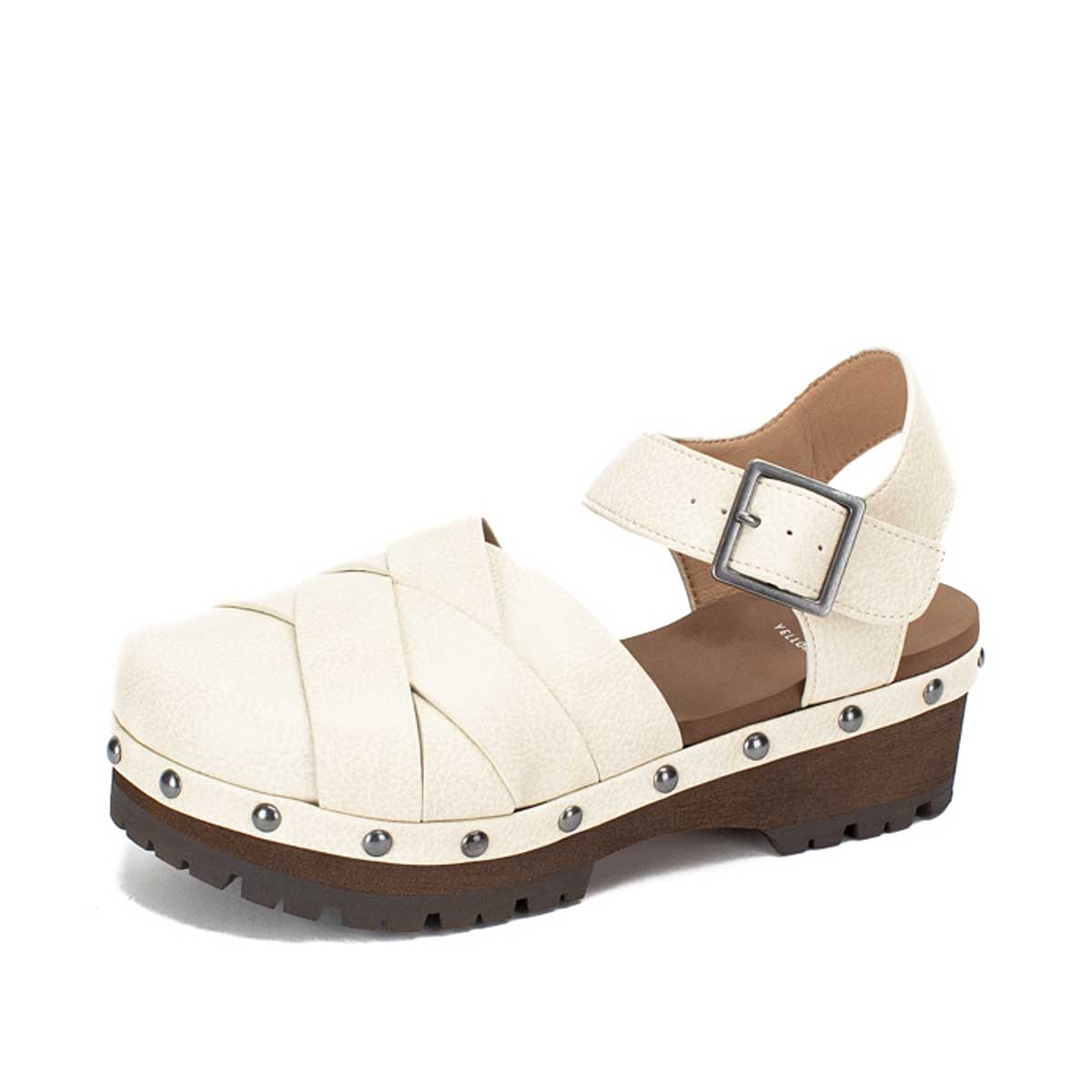 Yellow Box Footwear Essential | Rethel Flatform Clog - Bone