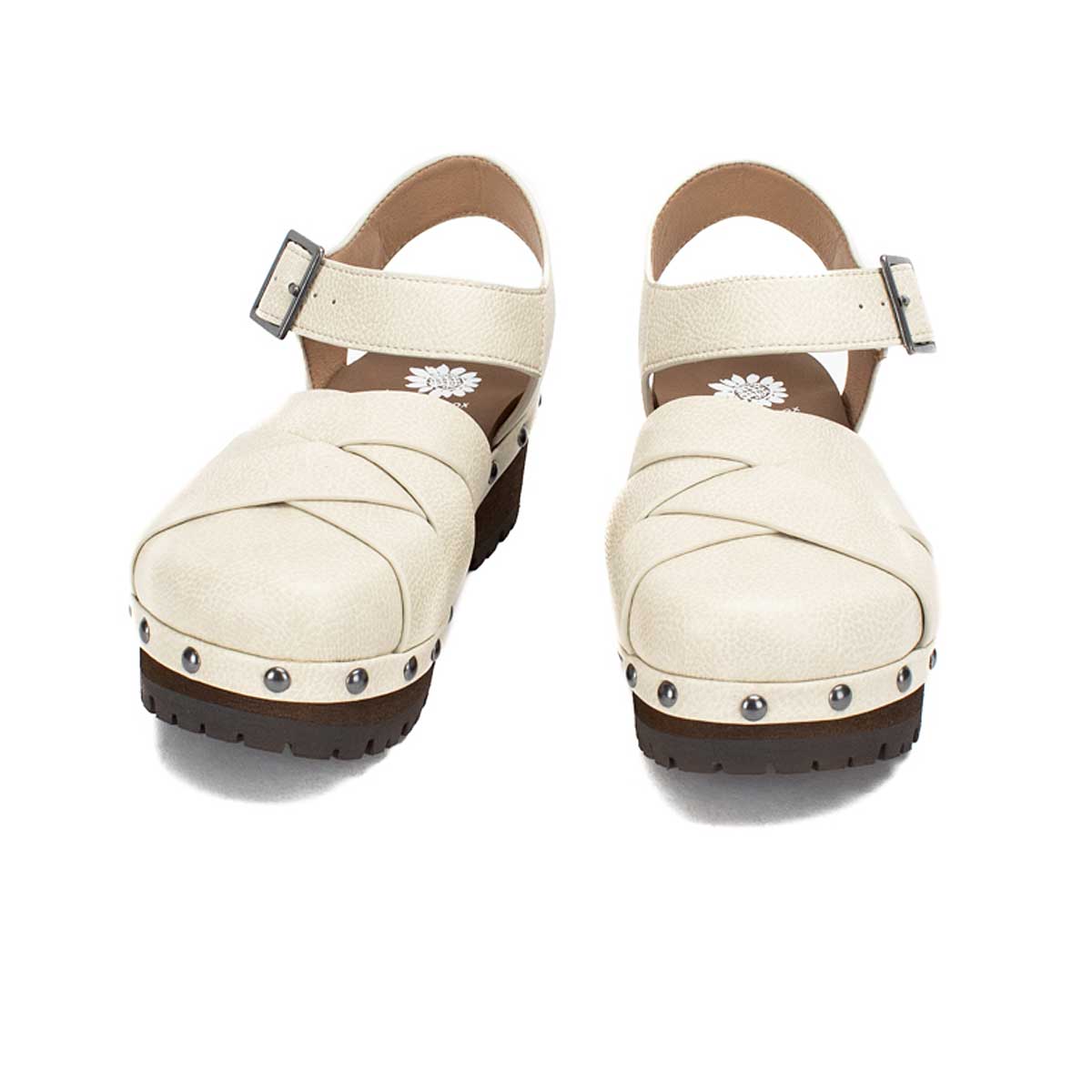 Yellow Box Footwear Essential | Rethel Flatform Clog - Bone