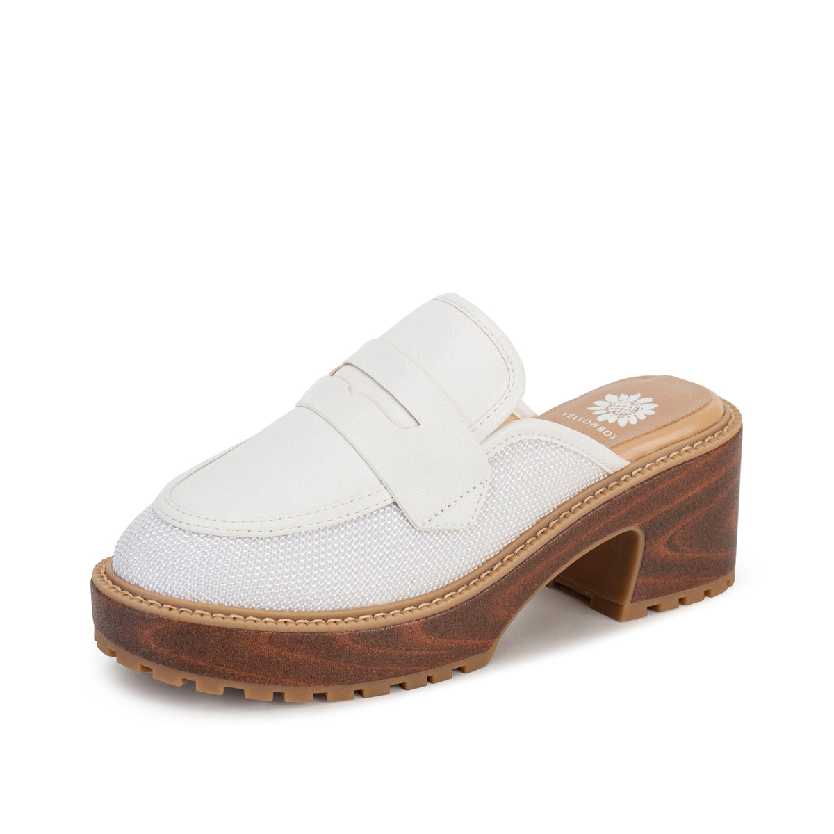 Yellow Box Footwear Recommended | Barclay Penny-Loafer Clog - White