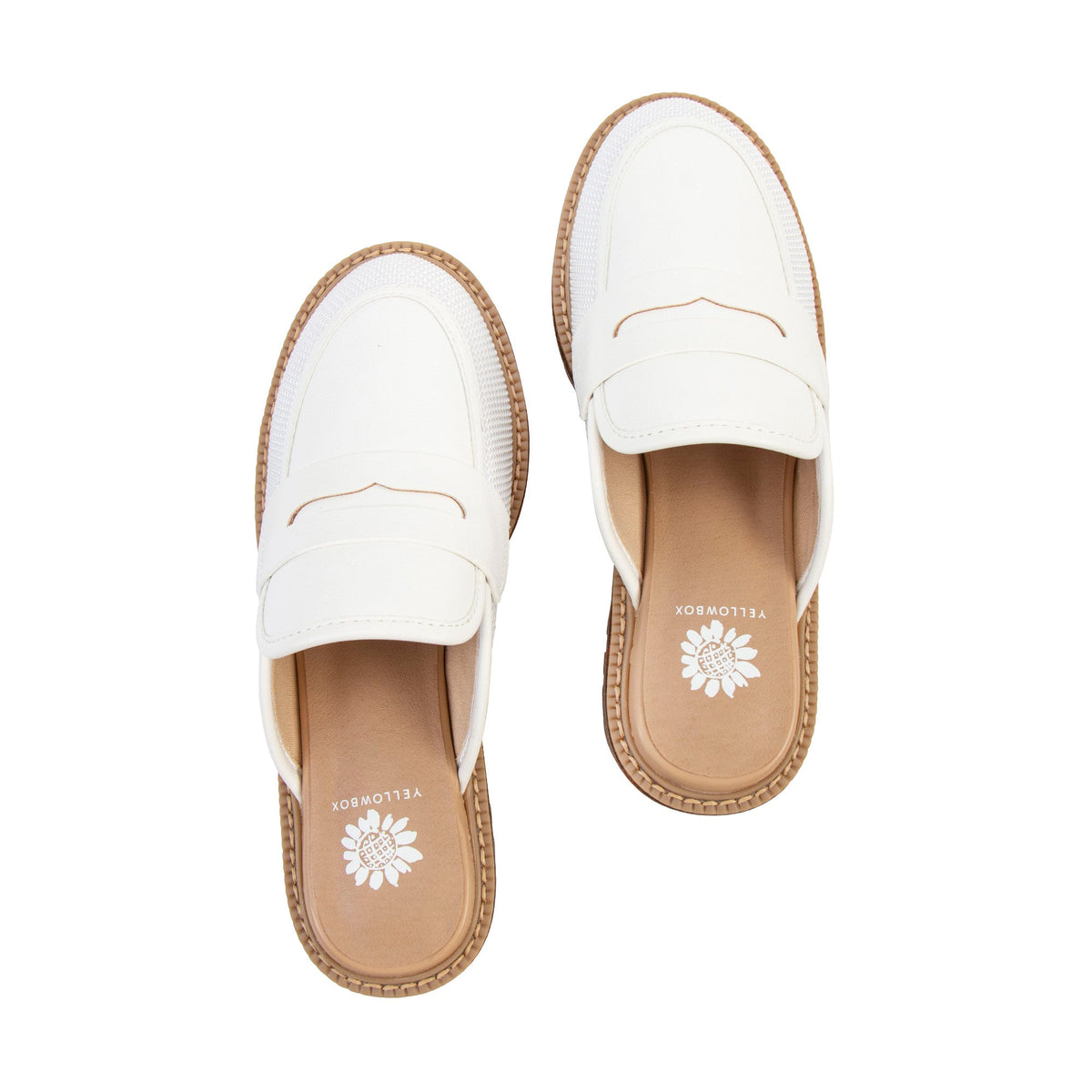 Yellow Box Footwear Recommended | Barclay Penny-Loafer Clog - White