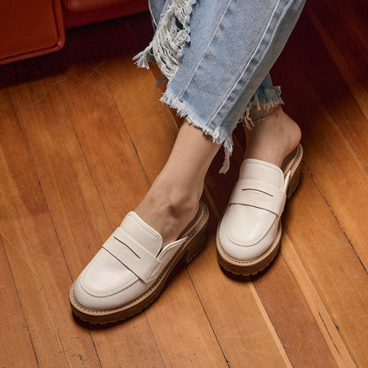 Yellow Box Footwear Recommended | Barclay Penny-Loafer Clog - White