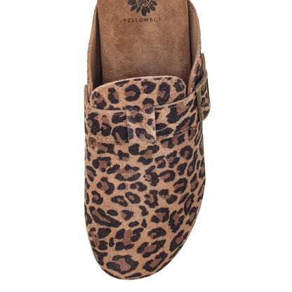 Yellow Box Footwear Deals | Mulani Suede Wedge Clog - Leopard