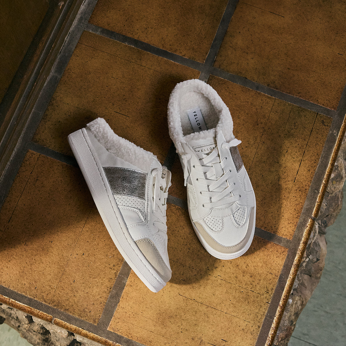 Yellow Box Footwear Discount | Corbin Shearling Mule Sneaker - White