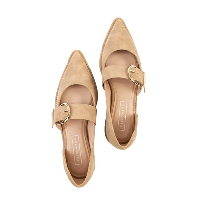 Yellow Box Footwear Premium | Romeria D'Orsay Flat - Taupe