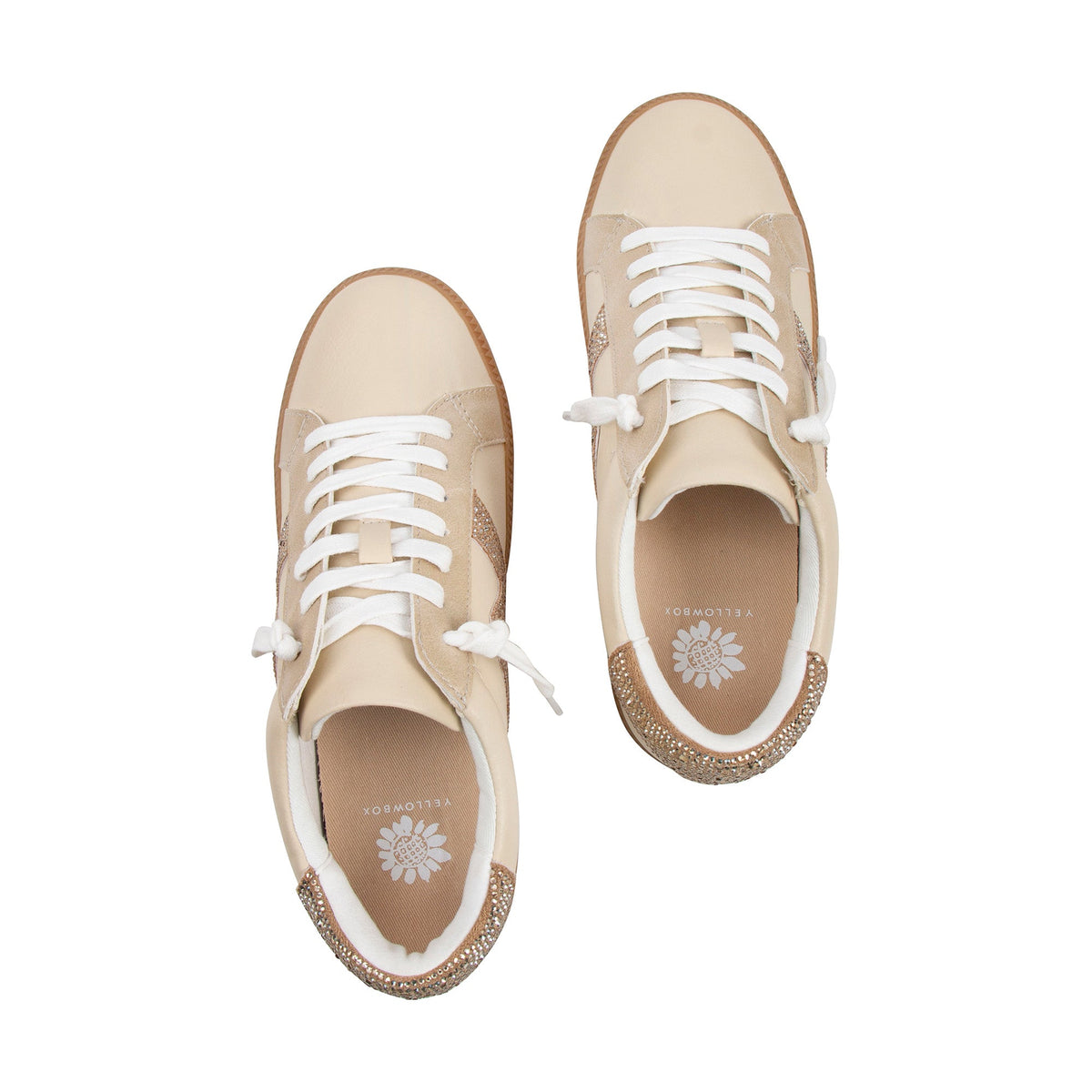Yellow Box Footwear Special Offer | Ziti Crystal Sneaker - Natural