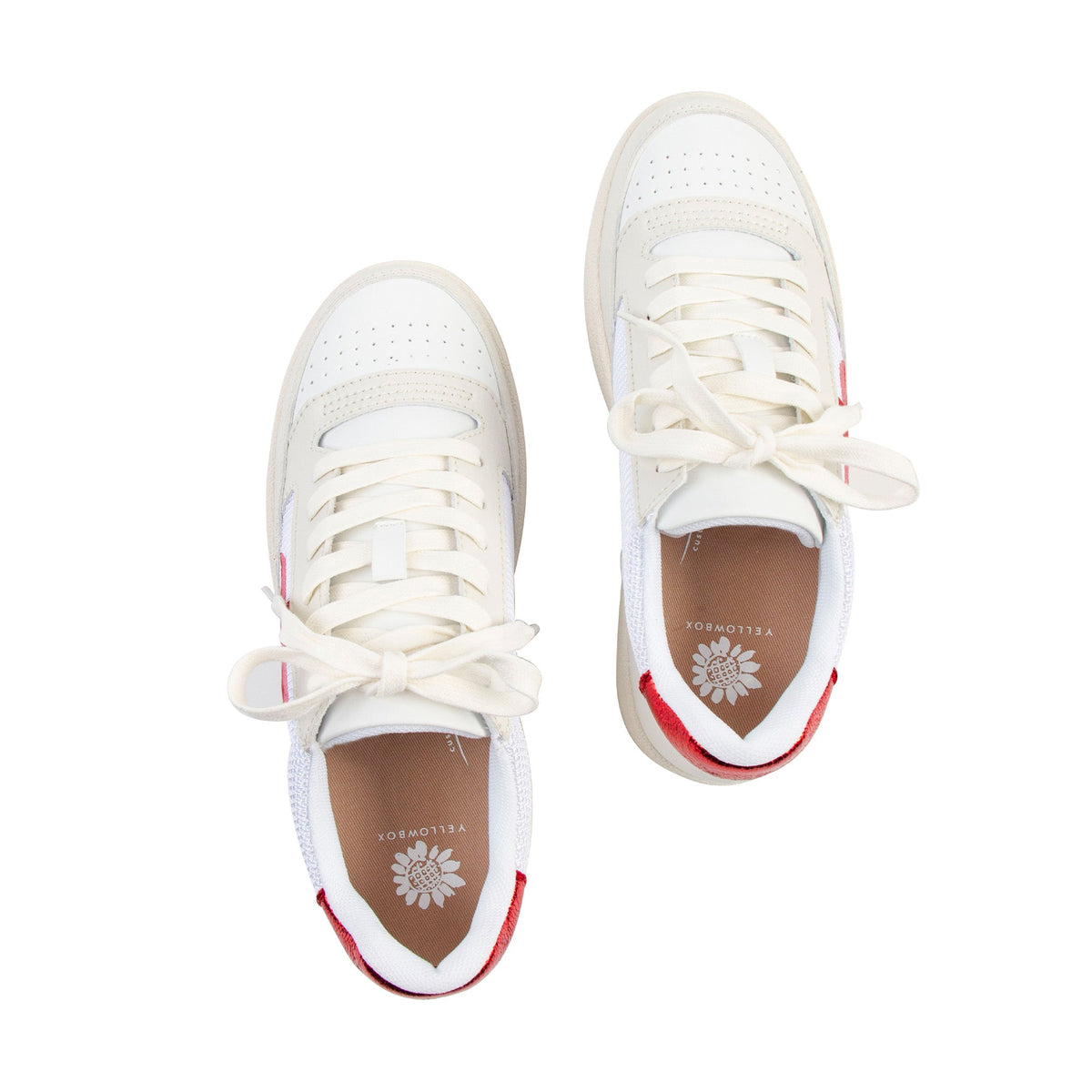 Yellow Box Footwear Recommended | Cardona Court Sneaker - White Red