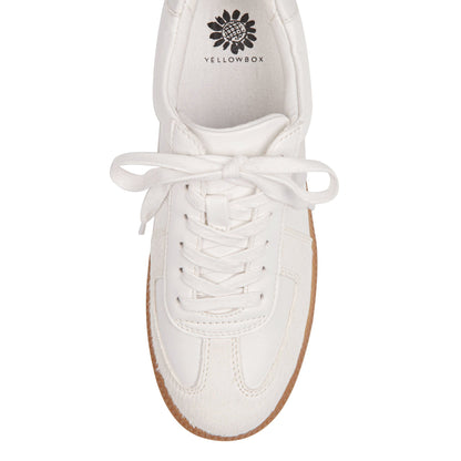 Yellow Box Footwear Top Pick | Zayne Lace-Up Sneaker - White