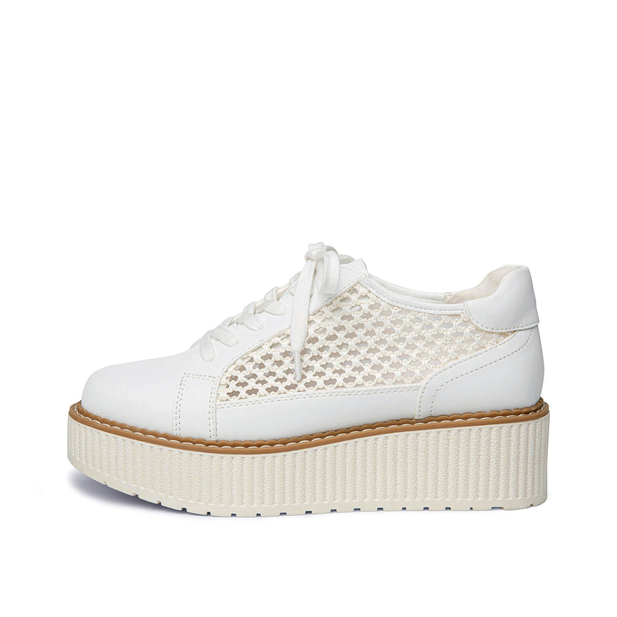 Yellow Box Footwear New | Mercer Mesh Flatform Sneaker - White