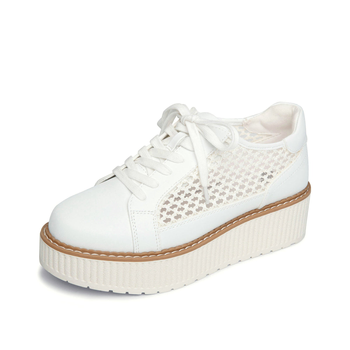Yellow Box Footwear New | Mercer Mesh Flatform Sneaker - White